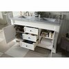 James Martin Vanities Brookfield 60in Double Vanity, Bright White w/ 3 CM Carrara Marble Top 147-V60D-BW-3CAR